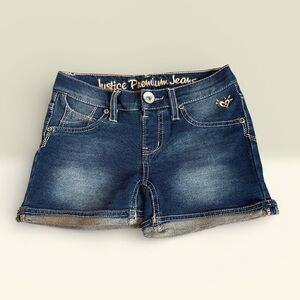 Justice Dark Blue Jean Shorts Girls (10 Slim)